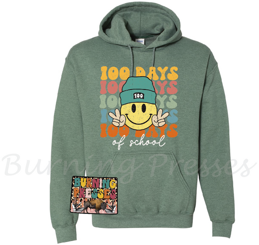1068 100 days smiley face of School DTF/Sublimation Transfer