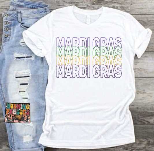 1160 Mardi Gras stacked DTF/Sublimation Transfer