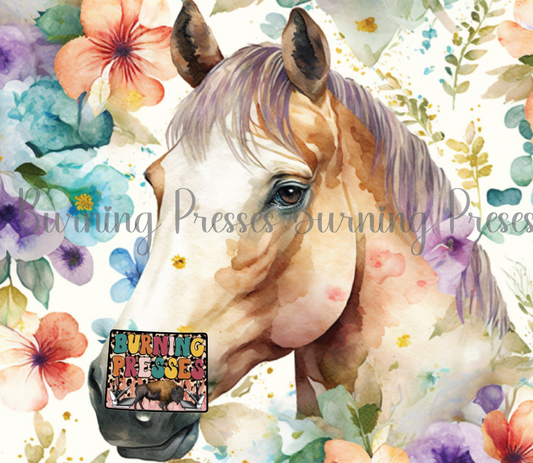 1245 Horse with flowers Sublimation Transfer