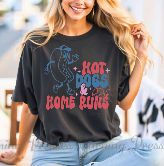 1455 Hot Dogs and Home runs DTF/Sublimation transfer