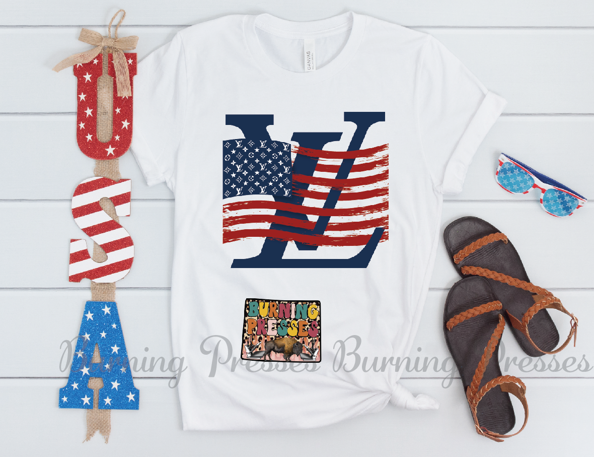 1482 LV Navy & Red DTF/Sublimation Transfer