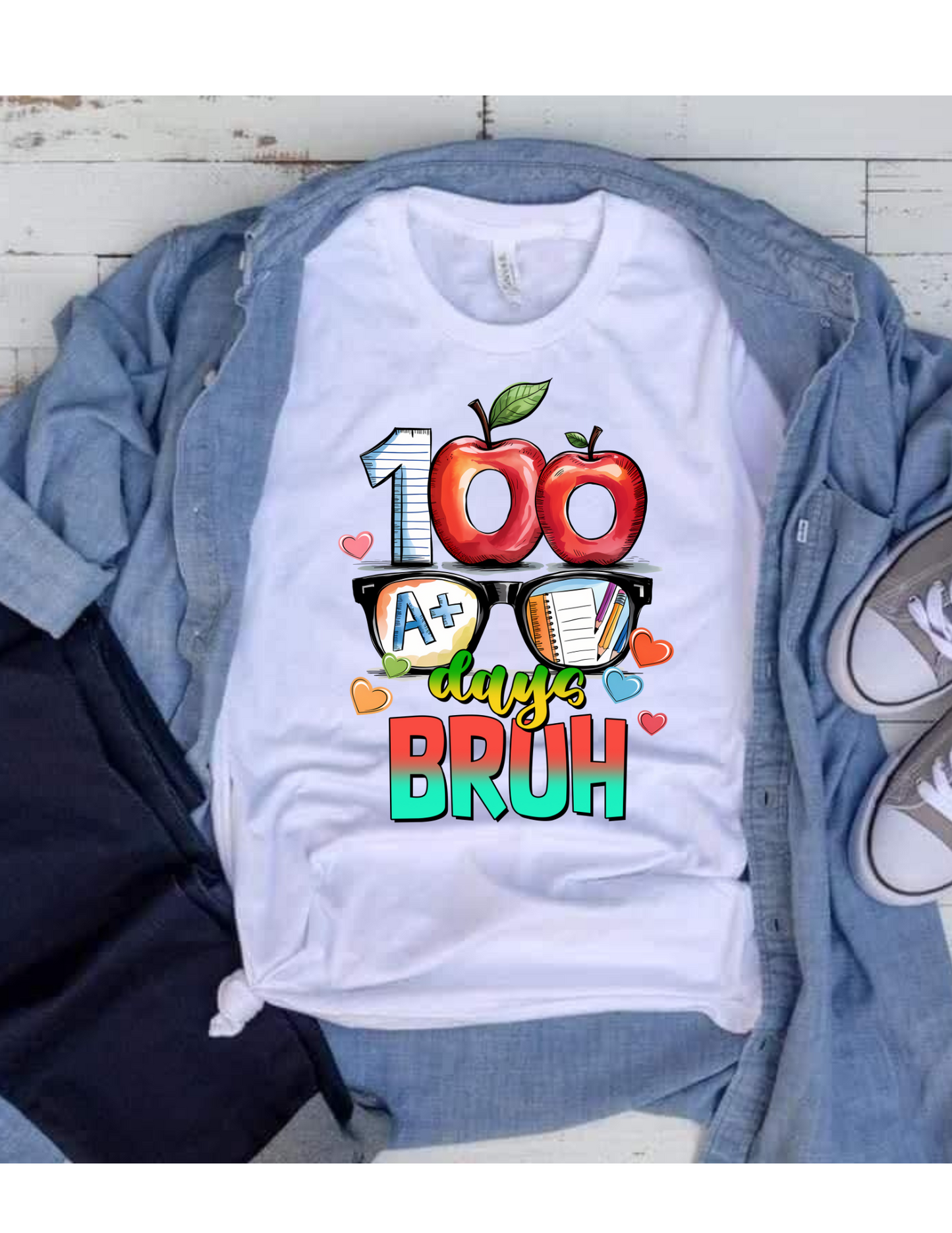 3241 Bruh 100 days of School DTF/Sublimation Transfers