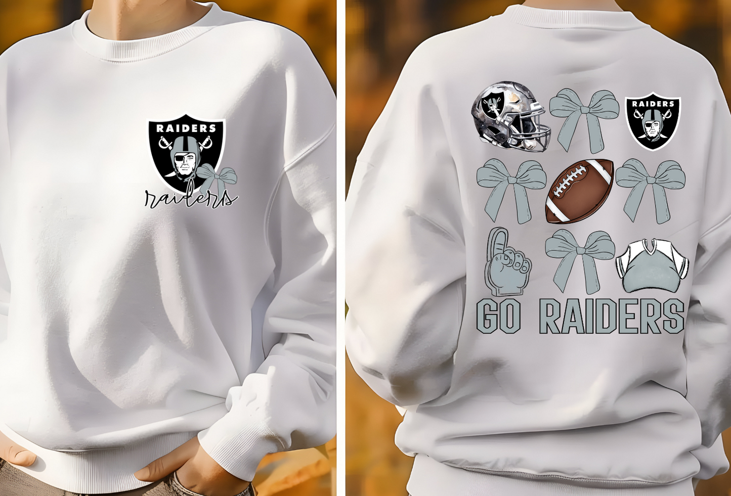 3348 Las Vegas Football Front and Back DTF/Sublimation Transfers