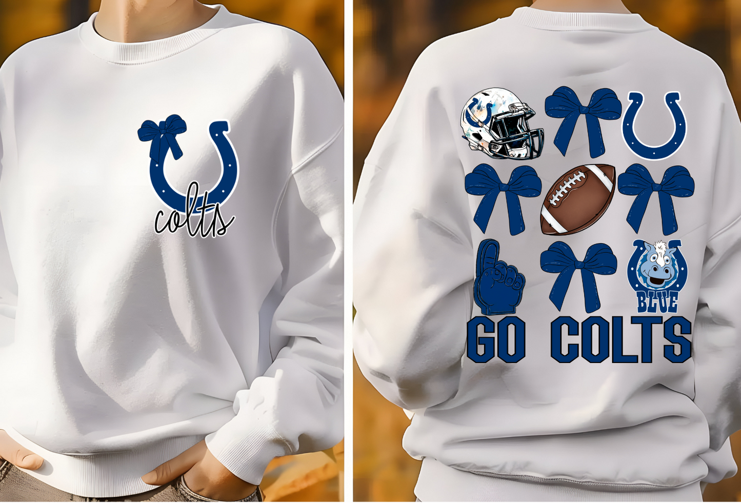 3351 Indiana Football Front and Back DTF/Sublimation Transfers