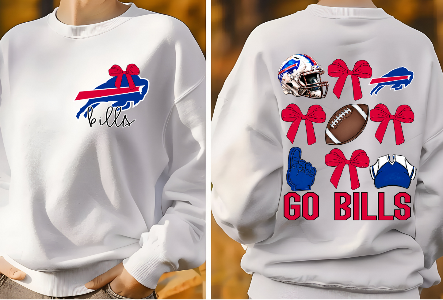 3352 Buffalo Football Front and Back DTF/Sublimation Transfers