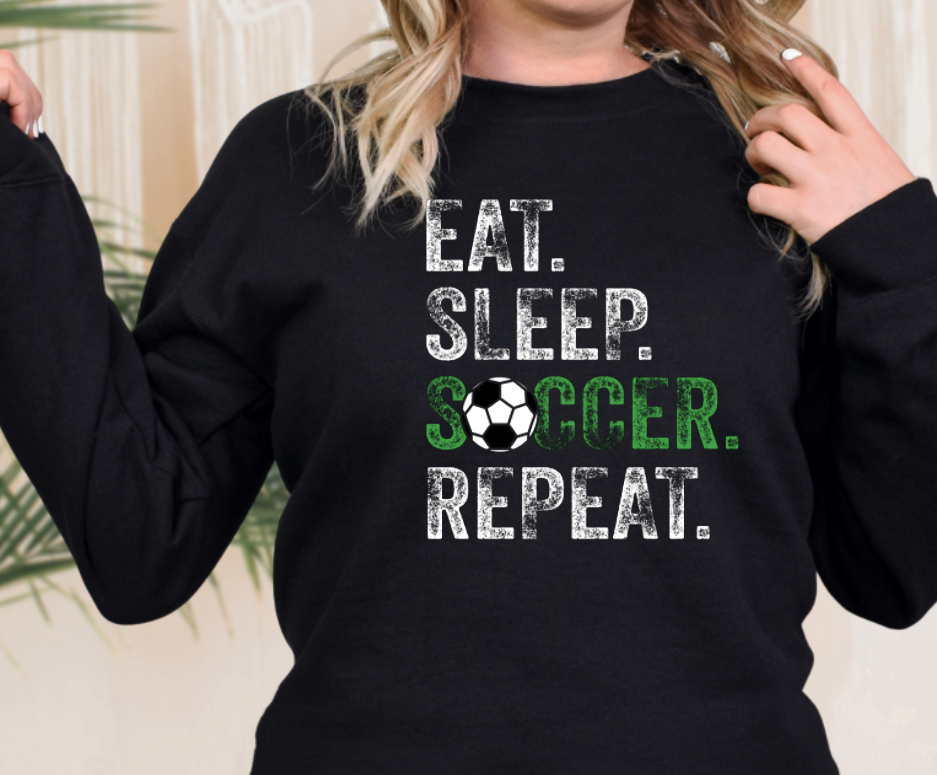 3632 Eat Sleep Soccer Repeat DTF/Sublimation Transfer