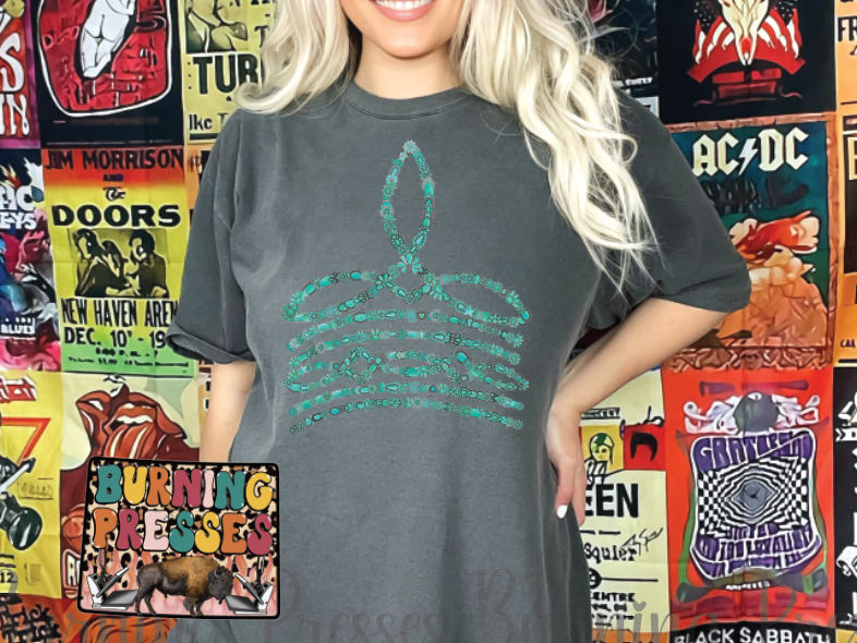 1527 Boot Stich Turquoise DTF/Sublimation Transfer