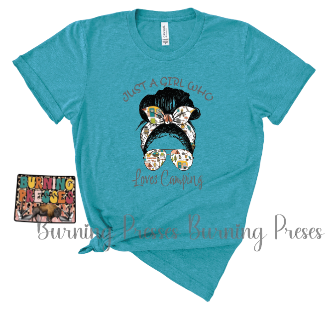 1565 Just a Girl Who Loves Camping Sublimation/DTF Transfer