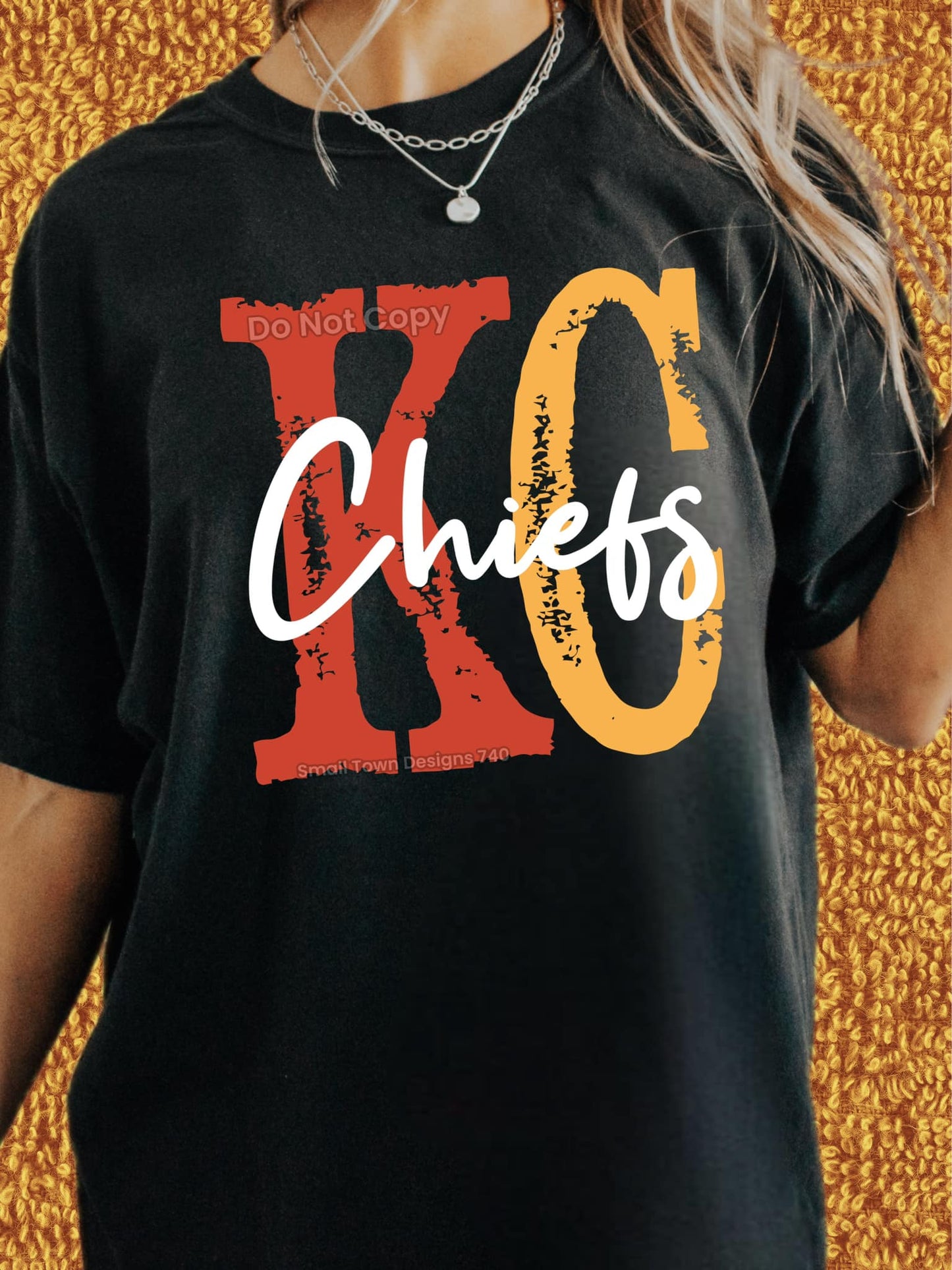 Red and Gold KC DTF Transfer