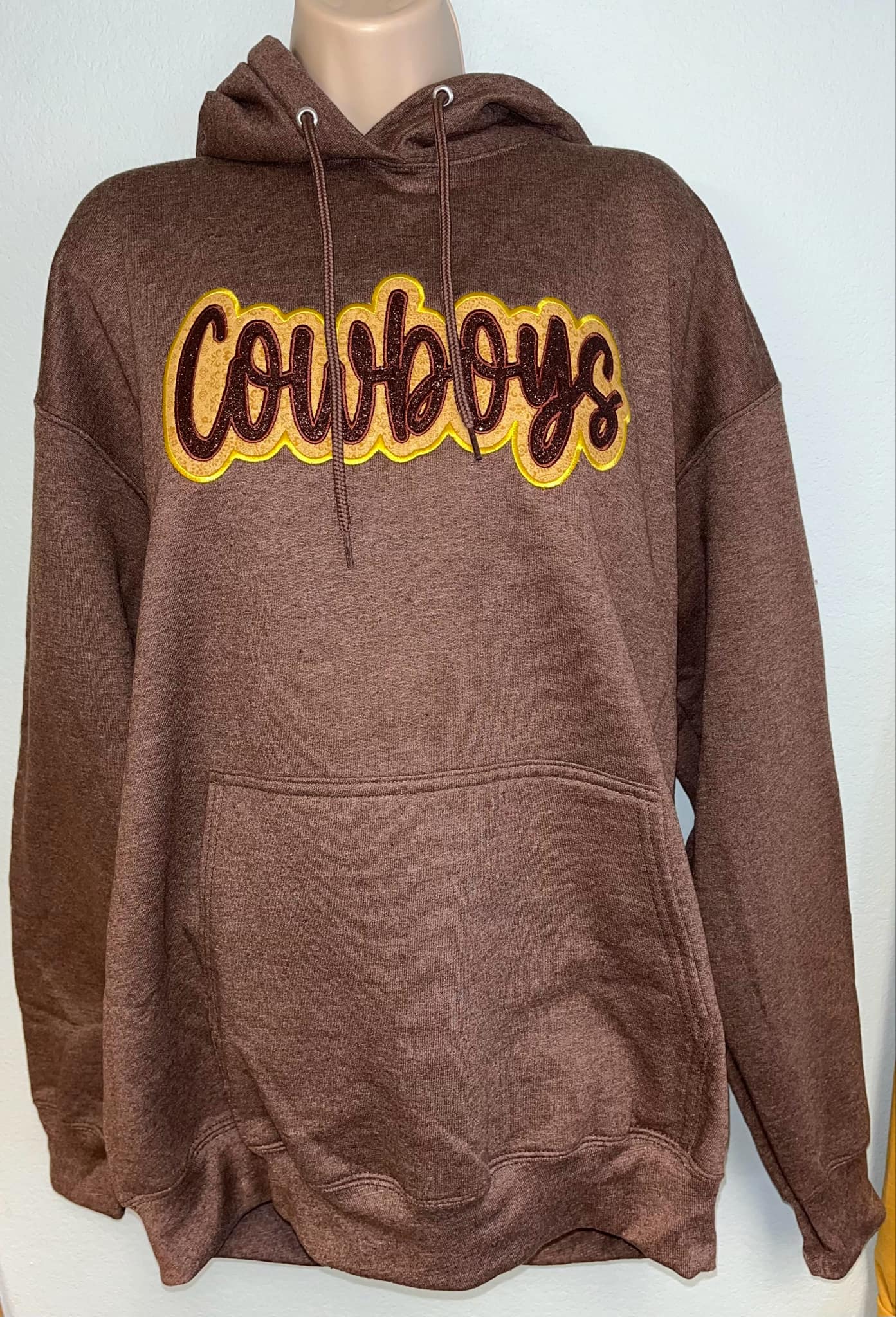 Cowboys Applique Embroidery Hoodie