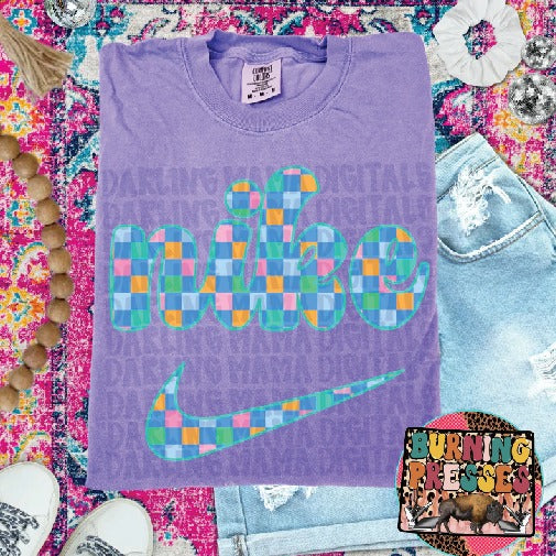 Swoosh chckered DTF Transfer