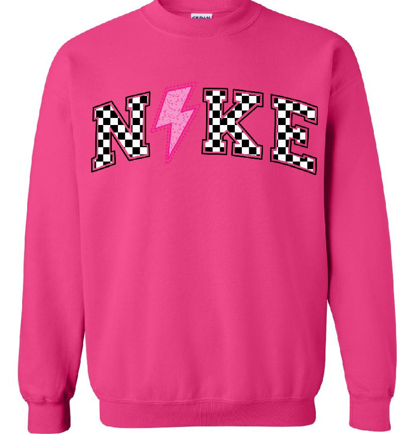 Checkered Lighting Bolt DTF Transfer