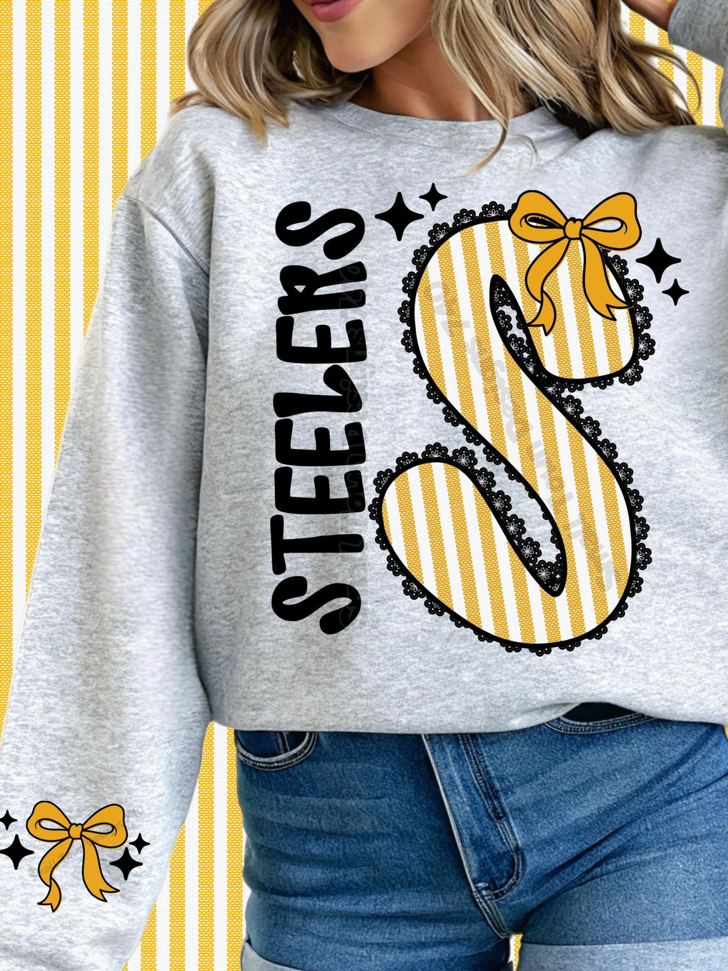 Steelers yellow and white DTF Transfer