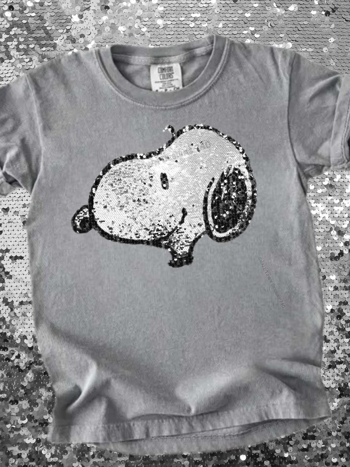 Black and white dog DTF Transfer