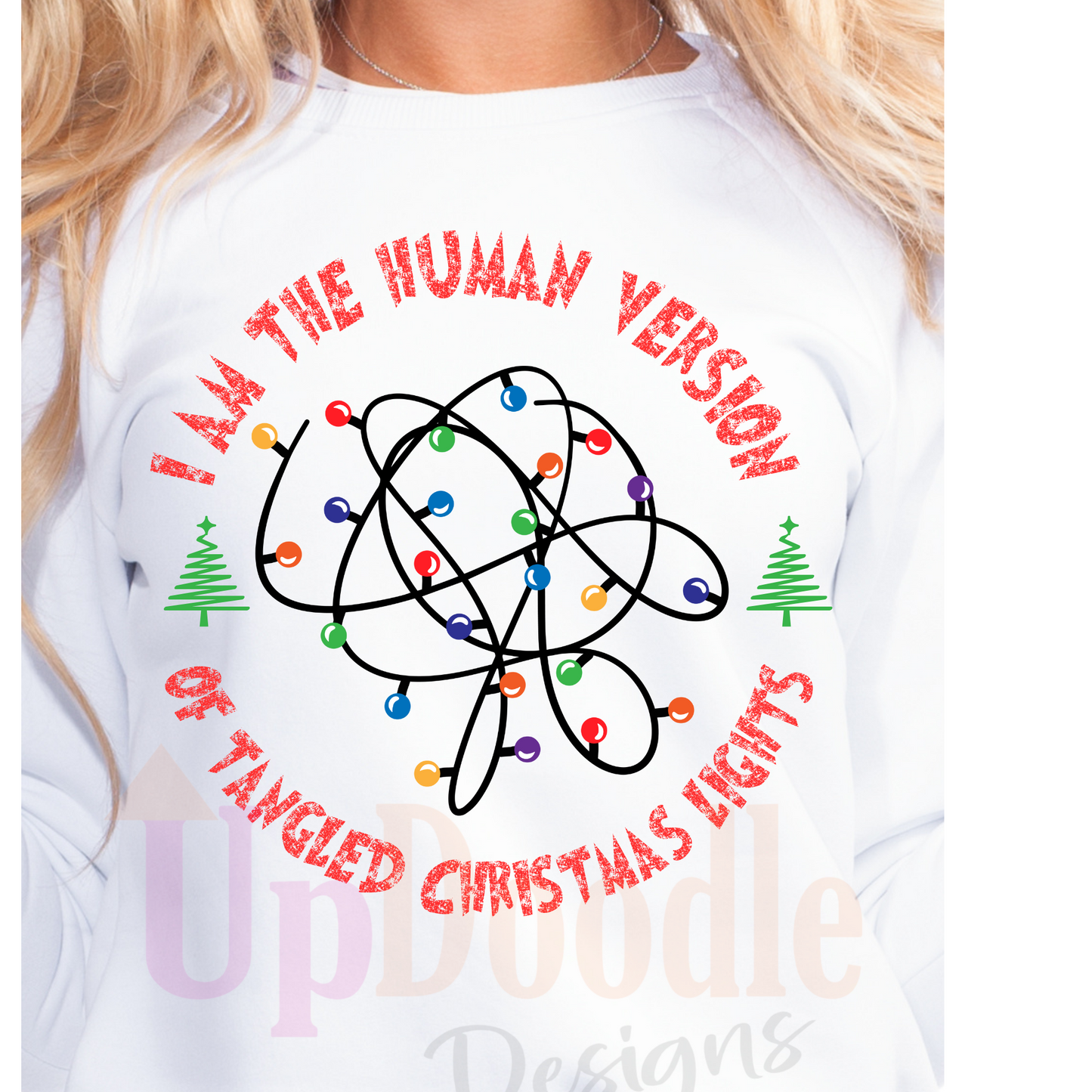 HUMAN VERSION OF TANGLED CHRISTMAS LIGHTS DTF transfers