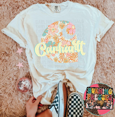 Car flowered DTF Transfer