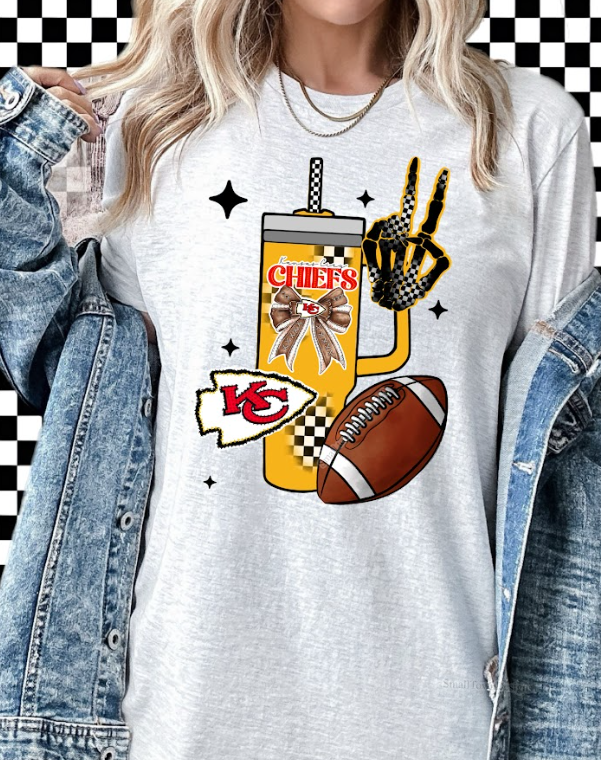 KC cup with skelly hand DTF Transfer