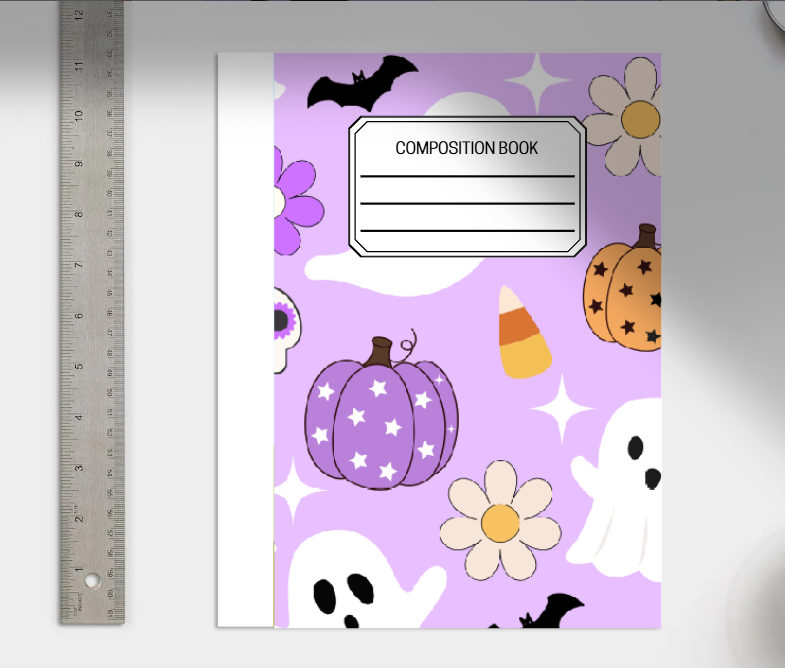Purple Halloween Composition Notebook or Print do It yourself