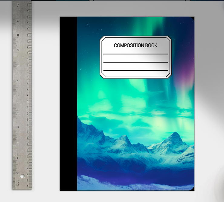 Northern Lights Composition Notebook or Print do It yourself