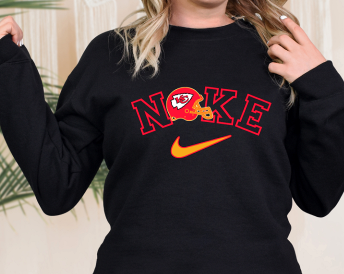 Kansas City swoosh Embroidery Football DTF Transfer