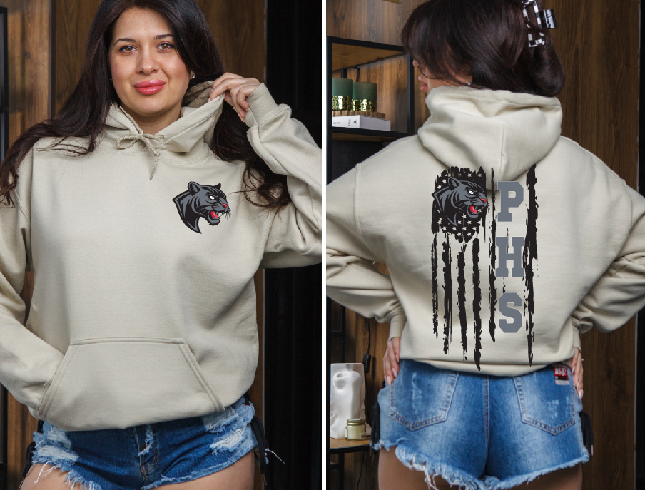 PHS Local School distressed Flag Hoodie