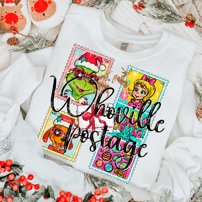 Whoville Postage DTF Transfer