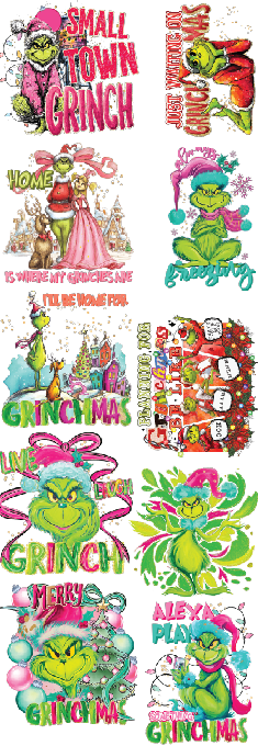 Premade Vibrant Green Guy DTF Gang Sheet 21 x 60