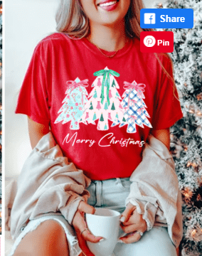 Lace coquette Christmas Tree DTF Transfer