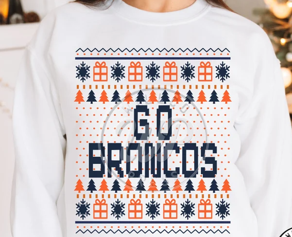 Denver Christmas Sweater DTF Transfer
