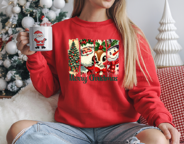 Retro Merry Christmas DTF Transfer