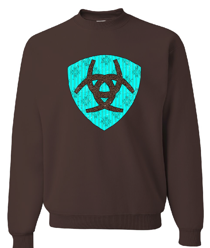 Turquoise A design DTF Transfer