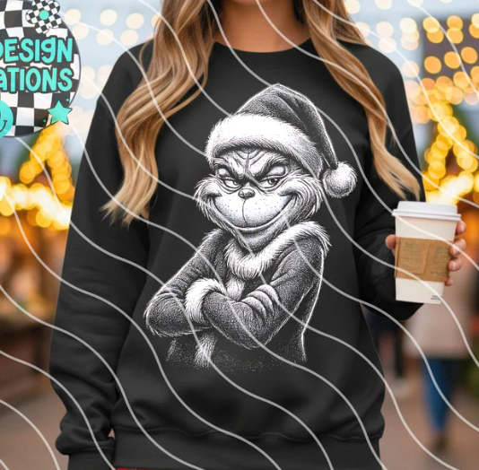 Chirstmas movie black and white DTF Transfer