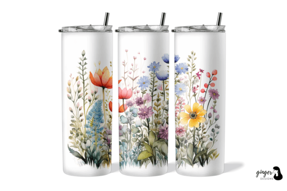 3617 Wildflower 20oz Sublimation Transfer for Tumbler