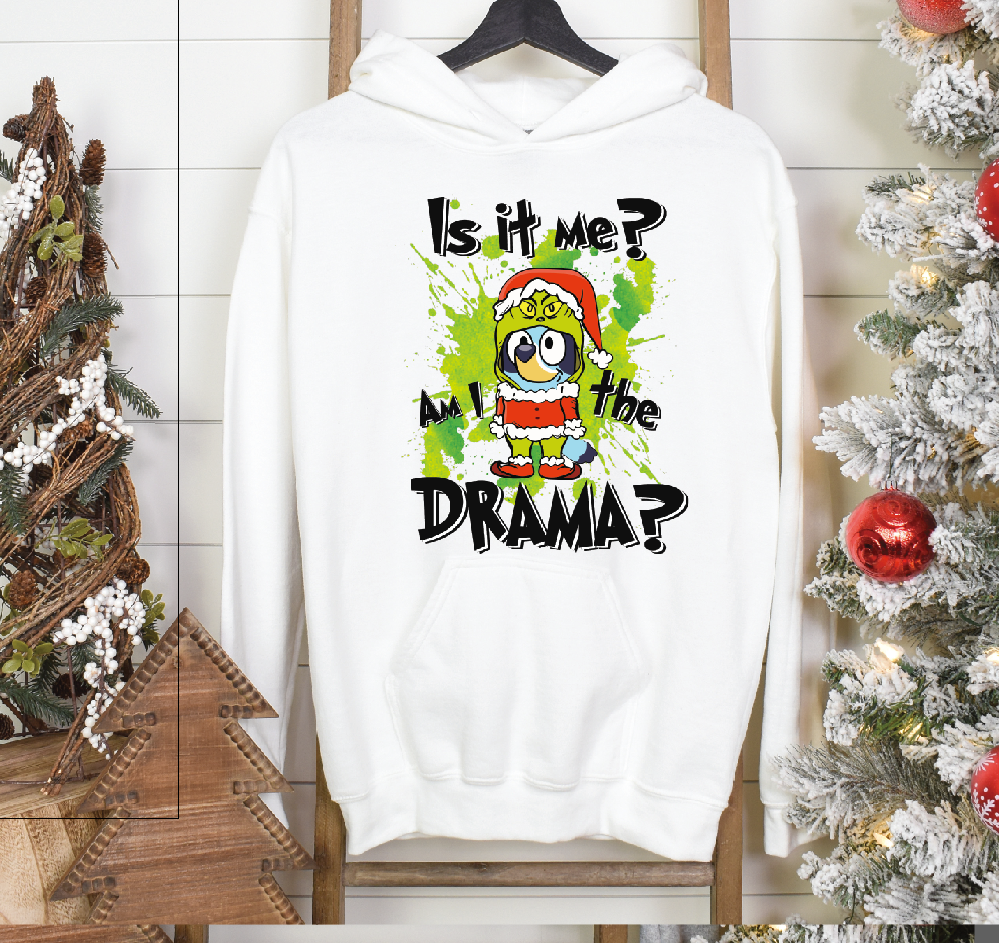 Blue cartoon Is it me? Am I the Drama? DTF transfers