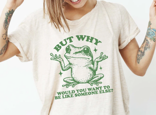 SS76 But Why Frog Screen Print
