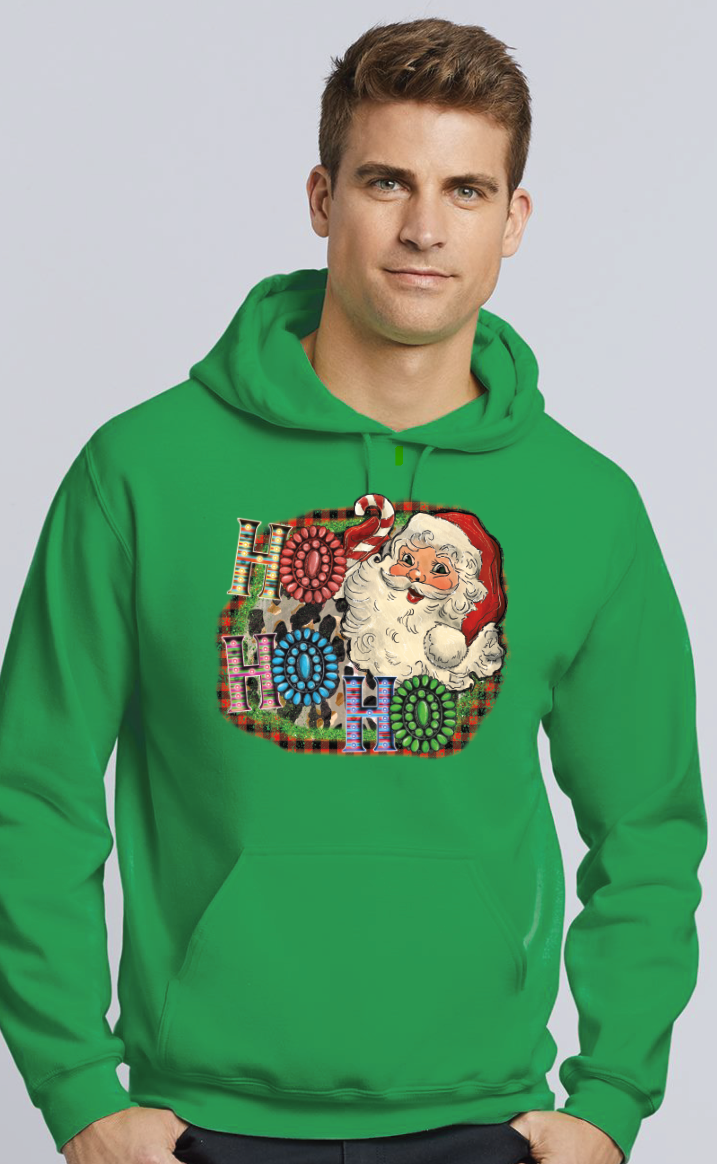 HO HO HO Santa Claus with DTF transfers