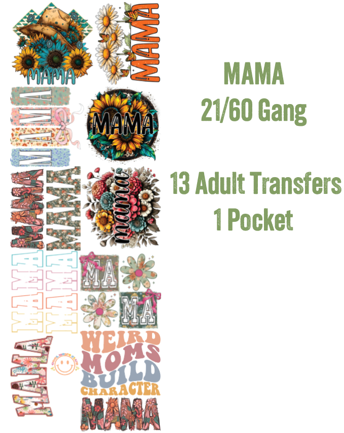 Mama Premade DTF Gang Sheet 21 x 60