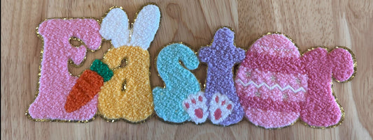 P9 Easter Chenille patch  READY TO PRESS