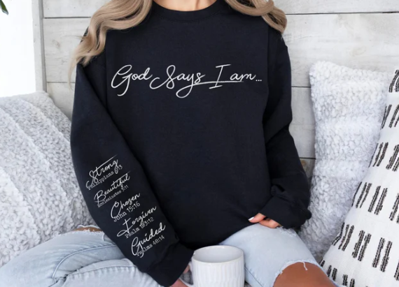 SS243 God Says I Am Screen Print with sleeve