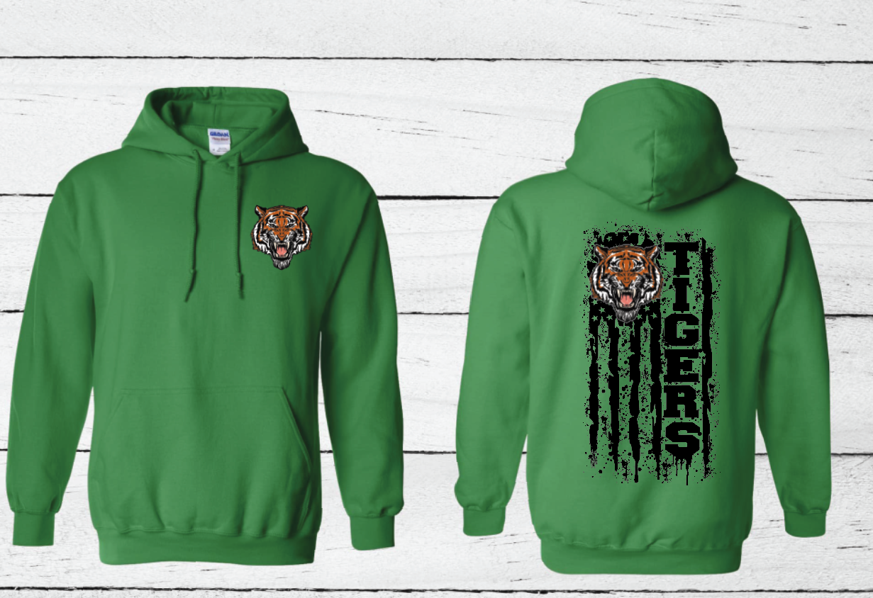 Green Tiger Flag Hoodie