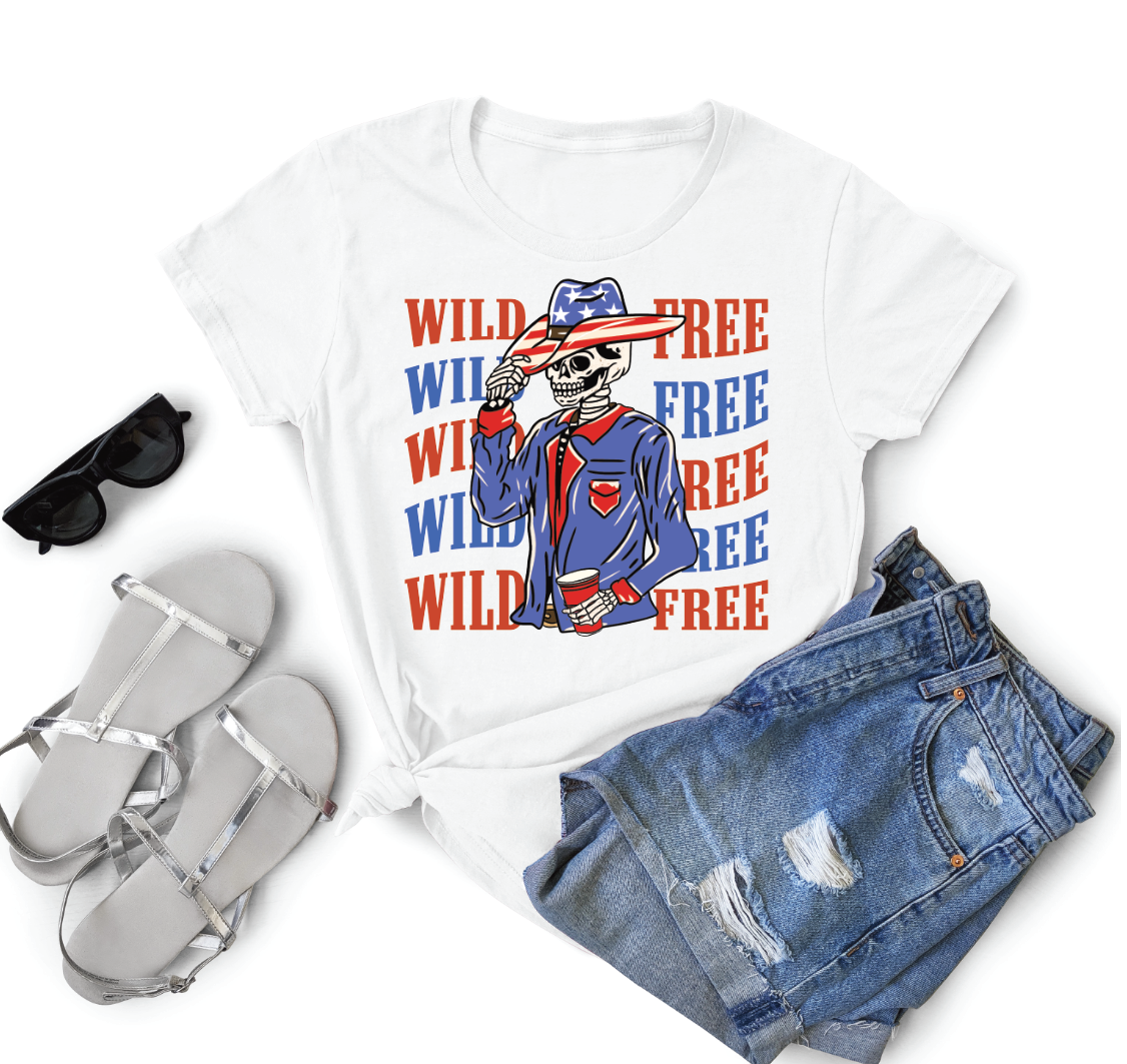 Wild and Free DTF transfers