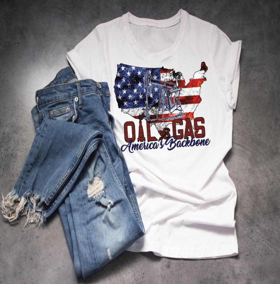 Oil and Gas America's Backbone DTF Print