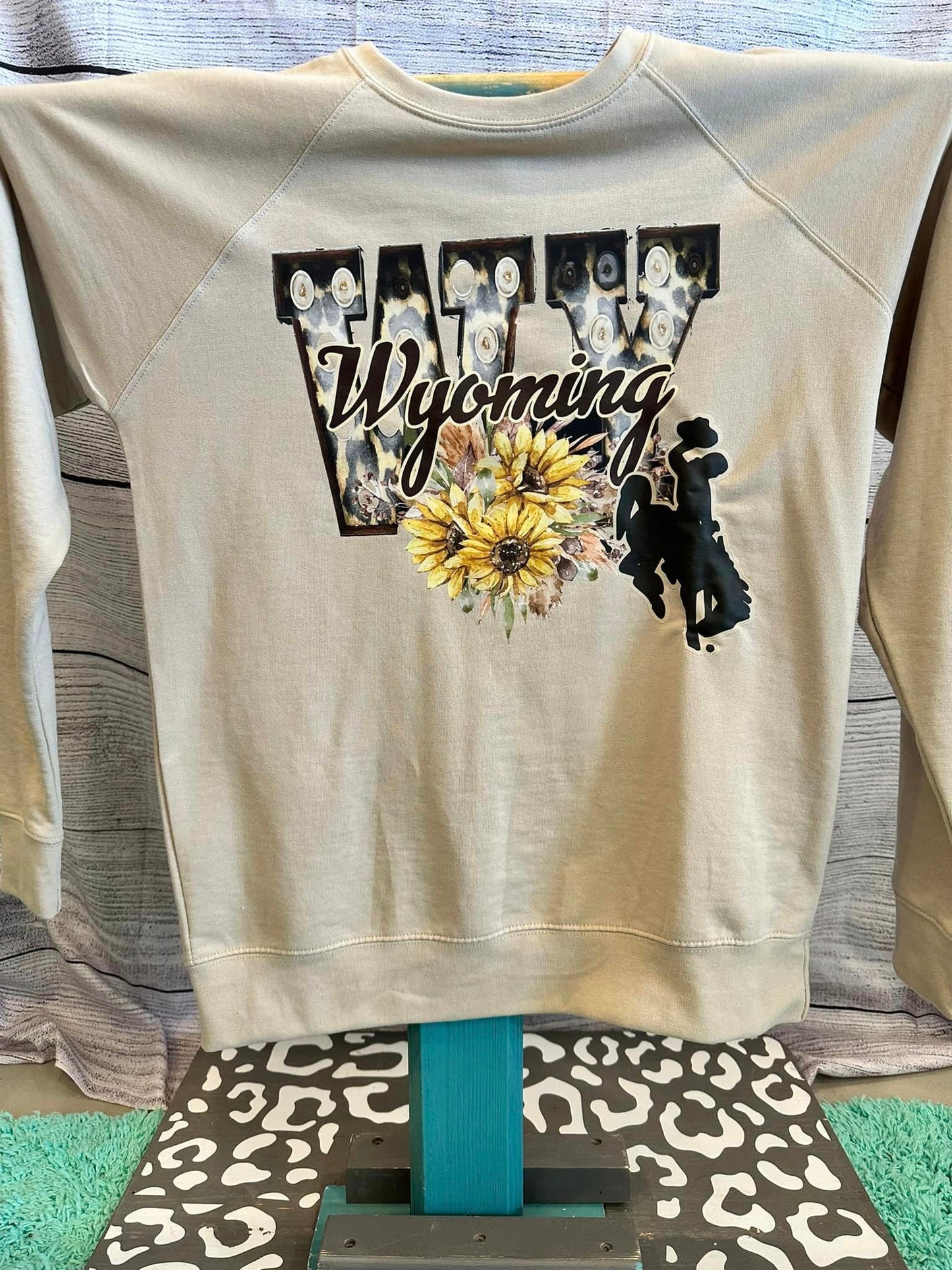 Wyoming Sunflower Hoodie, crewneck, or T-shirt-Burning Presses