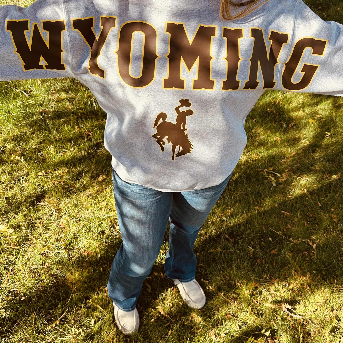Large WYOMING varsity Crewneck