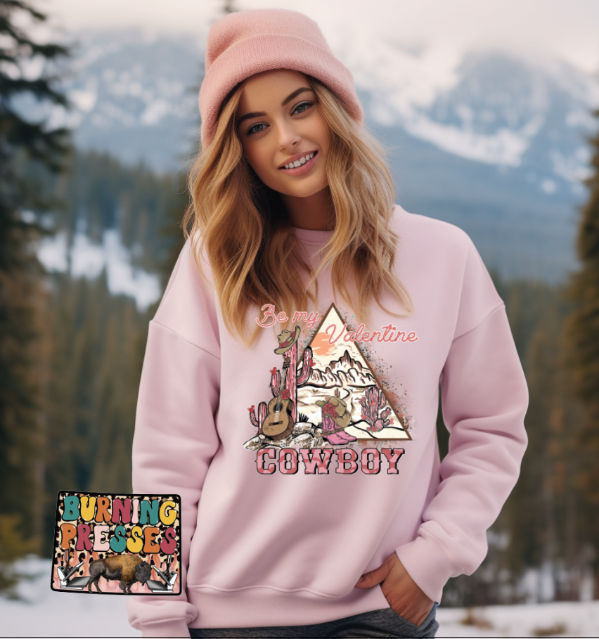 1018 Be my Valentine Cowboy DTF/Sublimation Transfer