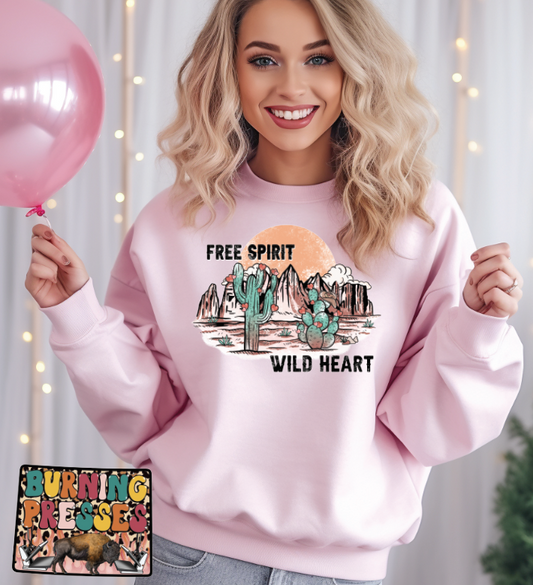 1022 Free Spirit Wild Heart DTF/Sublimation Transfer