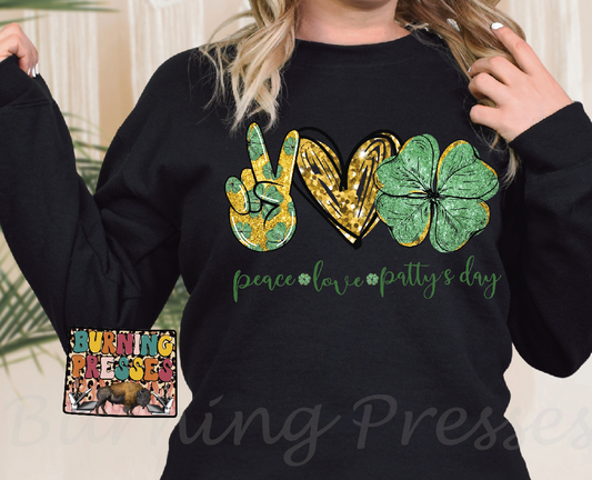 1047 Peace Love Patty's Day DTF/Sublimation Transfer