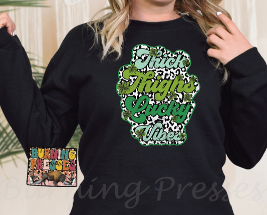 1048 Thick Thighs Lucky Vibes DTF/Sublimation Transfer