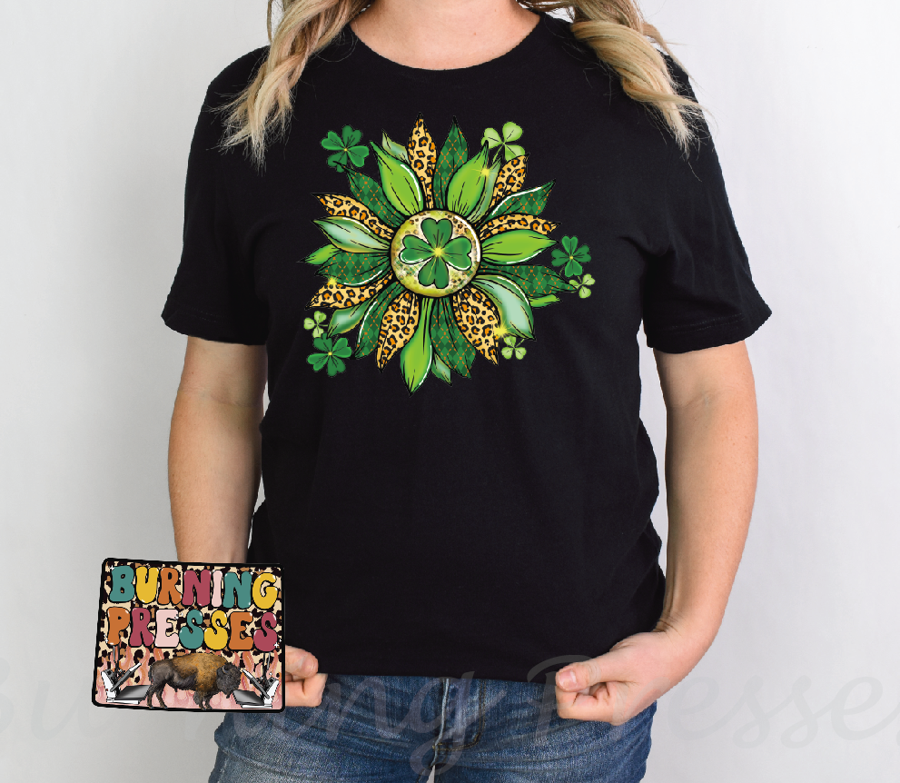 1059 St Patrick's Day Flower DTF/Sublimation Transfer