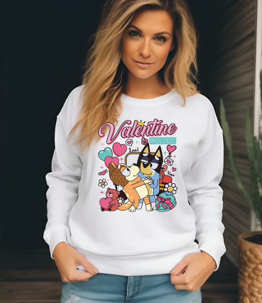 1141 Blue Cartoon Valentine DTF/Sublimation Transfer